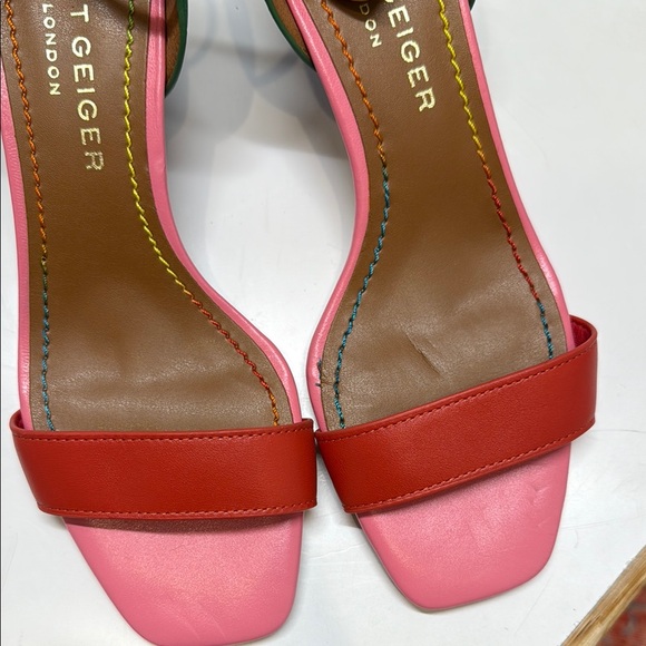 Kurt Geiger Red and Pink Heels with Stiletto Design - Picture 2 of 3